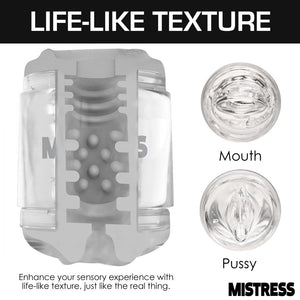 Mistress Double Shot Mouth and Pussy Stroker