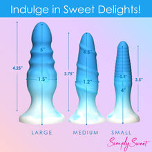 Load image into Gallery viewer, Simply Sweet Silicone Butt Plug - Set of 3 (Blue)
