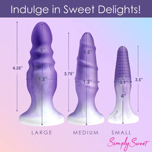 Load image into Gallery viewer, Simply Sweet Silicone Butt Plug - Set of 3 (Purple)
