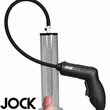 Load image into Gallery viewer, Jock Power Pumper Automatic Penis Pump with Cylinder
