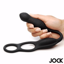 Load image into Gallery viewer, Hyper Thrusting and Vibrating Anal Plug with C-Ring
