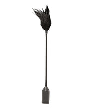 Load image into Gallery viewer, Sei Mio Slap &amp; Tickle Dual Ended Crop &amp; Tickler - Black
