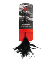Load image into Gallery viewer, Sei Mio Tickled Kink Soft Mini Feather Tickler - Black

