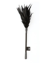 Load image into Gallery viewer, Sei Mio Tickled Kink Soft Mini Feather Tickler - Black
