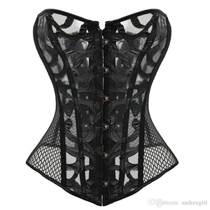 Corset Mesh with Bustier - XL (Black)