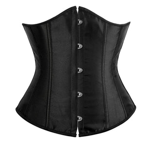 Corset Satin Boned - Medium (Black)