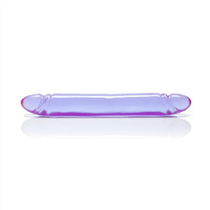 Reflective Gel Smooth Double Dong -12 inch (Purple)