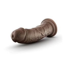 Dr. Skin Glide Self Lubricating Dildo - 8" (Brown)