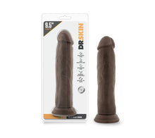 Load image into Gallery viewer, Dr. Skin Realistic Dildo - 9.5 Inch (Chocolate)
