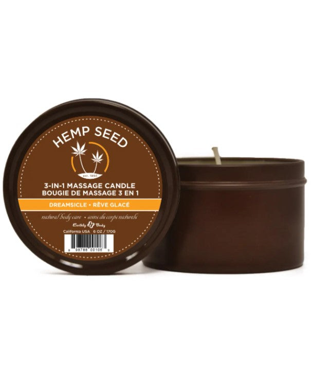 Hemp Seed 3 N 1 Massage Candle - Dreamsicle