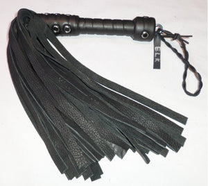 Bare Leatherworks - Midsize Elk Flogger (Black)