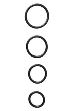 Load image into Gallery viewer, Sportsheets Rubber O Ring Cock Ring - 4 Pack (Black)
