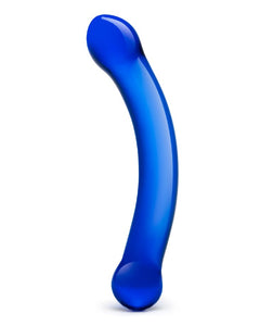 Gläs Curved G-Spot Glass Dildo - 6inch (Blue)