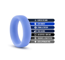 Load image into Gallery viewer, Glow In The Dark - Silicone Cock Ring (Blue)
