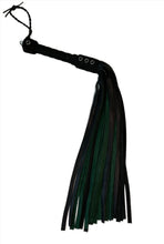 Load image into Gallery viewer, Bare Leatherworks - Full Cow Flogger (Black/Green)
