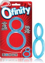 Load image into Gallery viewer, Ofinity Super Stretchy Double Silicone Cock Ring (Blue)
