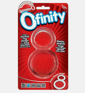 Ofinity Double Cock Ring (Clear)