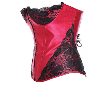 Corset Push-up Bra with Panties - XLarge (Red)