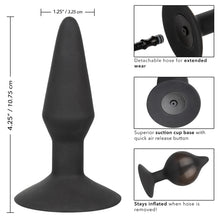 Load image into Gallery viewer, Anal Medium Silicone Inflatable Plug  (Black)
