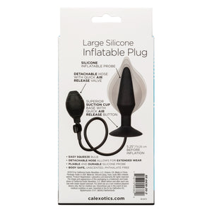 Anal Large Silicone Inflatable Plug (Black)