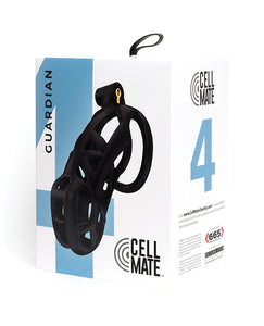 Cellmate Guardian Chastity Cage - Size 4 (Black)