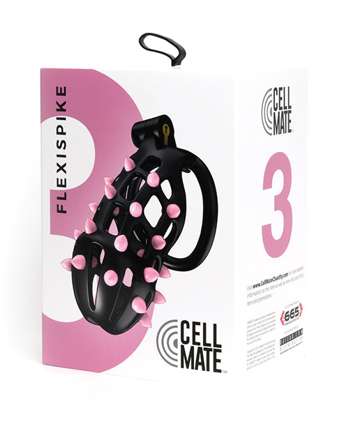Cellmate Guardian Chastity Cage - Size 3 (Black/Pink)