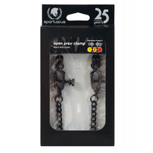Load image into Gallery viewer, Open Wide Nipple Clamps with Black Chain
