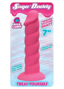 Suga' Daddy Silicone Dildo - 7 inch (Pink)