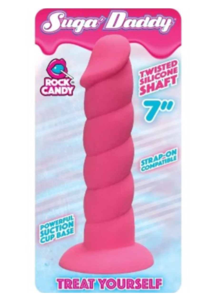 Suga' Daddy Silicone Dildo - 7 inch (Pink)