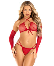 Load image into Gallery viewer, Hopeless Romantic Bra and Panty Set - O/S (Red)
