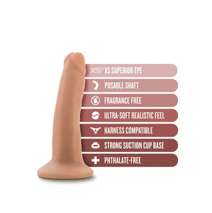 Dr. Skin Plus Posable Dildo - 5 inch (Vanilla)