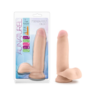 Au Naturel Dildo with Balls - 7 inch (Vanilla)