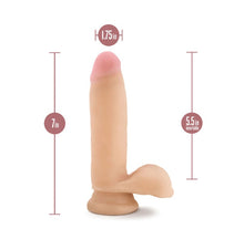 Load image into Gallery viewer, Au Naturel Dildo with Balls - 7 inch (Vanilla)
