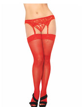 Load image into Gallery viewer, Lolita Garter Belt &amp; Thong Set - Plus (Red)
