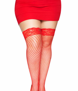 Nya Stay Up Thigh Highs - Plus (Red)