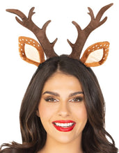 Load image into Gallery viewer, Fawn Ear Antler Animal Costume Headband
