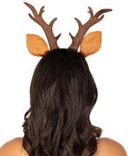 Load image into Gallery viewer, Fawn Ear Antler Animal Costume Headband
