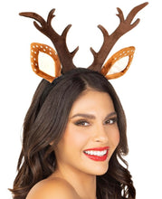 Load image into Gallery viewer, Fawn Ear Antler Animal Costume Headband
