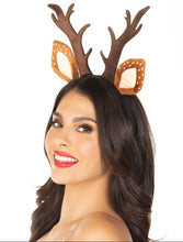 Load image into Gallery viewer, Fawn Ear Antler Animal Costume Headband
