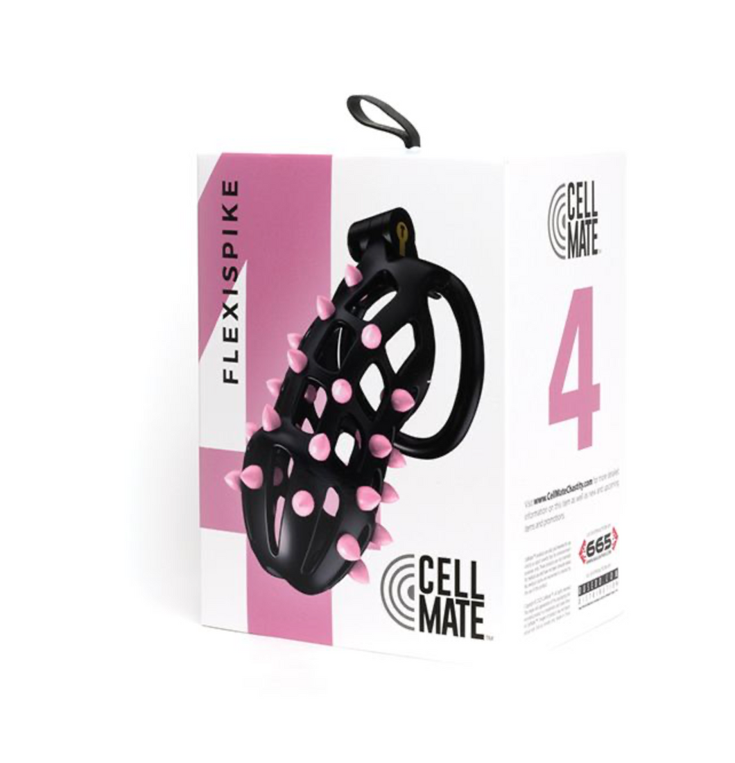 Cellmate Guardian Chastity Cage - Size 4 (Black/Pink)