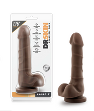Load image into Gallery viewer, Dr. Skin Realistic Cock Basic 7.75" Chocolate
