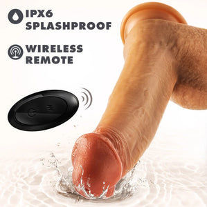 Dr. Skin Platinum Collection Silicone Dr. Phillips Rechargeable Thrusting Dildo with Remote Control