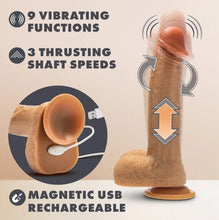 Load image into Gallery viewer, Dr. Skin Platinum Collection Silicone Dr. Phillips Rechargeable Thrusting Dildo with Remote Control

