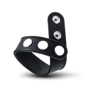 Performance - Silicone 3-Snap Cock Strap (Black)