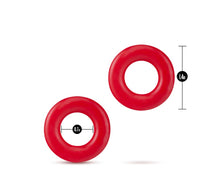 Load image into Gallery viewer, Stay Hard Donut Cock Rings -2 Pack (Red)
