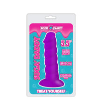 Load image into Gallery viewer, Suga&#39; Daddy Silicone Dildo - 5.5 inch (Purple)
