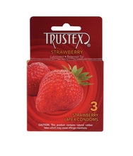 Load image into Gallery viewer, Trustex Strawberry Flavored Condoms- 3 pack
