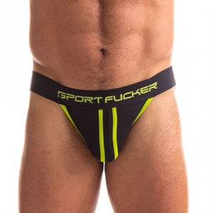 Sport Fucker Jersey Jock - Medium (Black/Black)