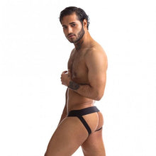 Load image into Gallery viewer, Sport Fucker Jersey Jock - Medium (Black/Black)
