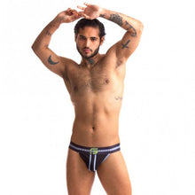 Load image into Gallery viewer, Sport Fucker Jersey Jock - Large (Black/Green)
